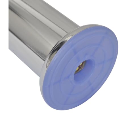 Bankpoten rond 8 st 120 mm chroomkleurig