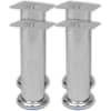 vidaXL &Uuml;mmargused diivanijalad 4 tk, kroom, 180 mm