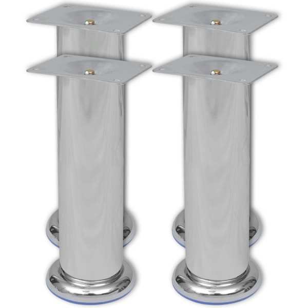 vidaXL &Uuml;mmargused diivanijalad 4 tk, kroom, 180 mm