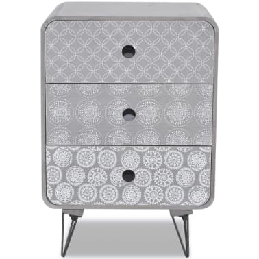 Vidaxl Side Cabinet With 3 Drawers Grey Vidaxl Com Au