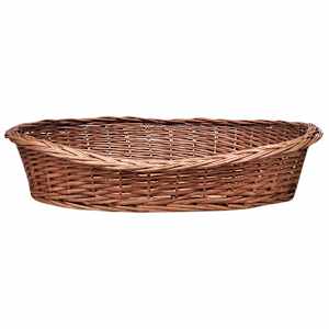 Proutěný koš / pelech pro psa přírodní 90 cm - obrázek 3