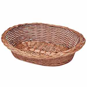 Proutěný koš / pelech pro psa přírodní 50 cm - obrázek 1