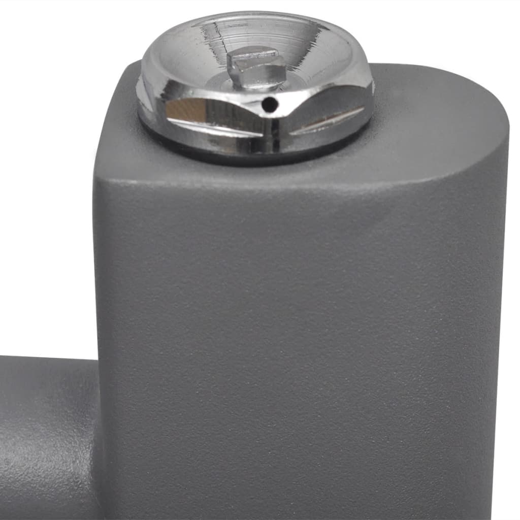 Šedý žebříkový radiátor na ručníky rovný ústřední topení 500x764 mm