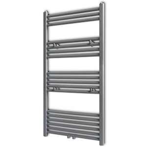 Šedý žebříkový radiátor na ručníky rovný ústřední topení 600 x 1160 mm - obrázek 1