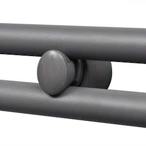 Šedý žebříkový radiátor na ručníky rovný ústřední topení 600 x 1160 mm - obrázek 4