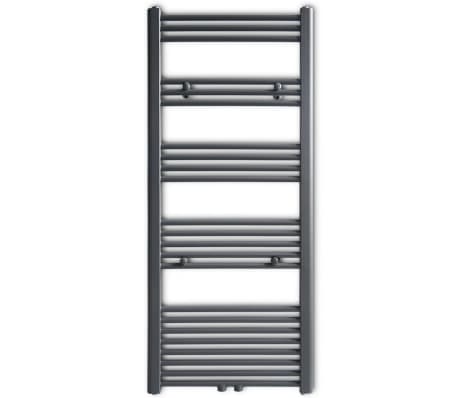 Grey Bathroom Central Heating Towel Rail Radiator Straight 600x1424mm