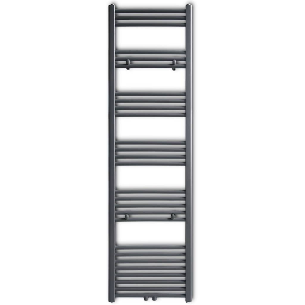 Grey Bathroom Central Heating Towel Rail Radiator Straight 500x1732mm