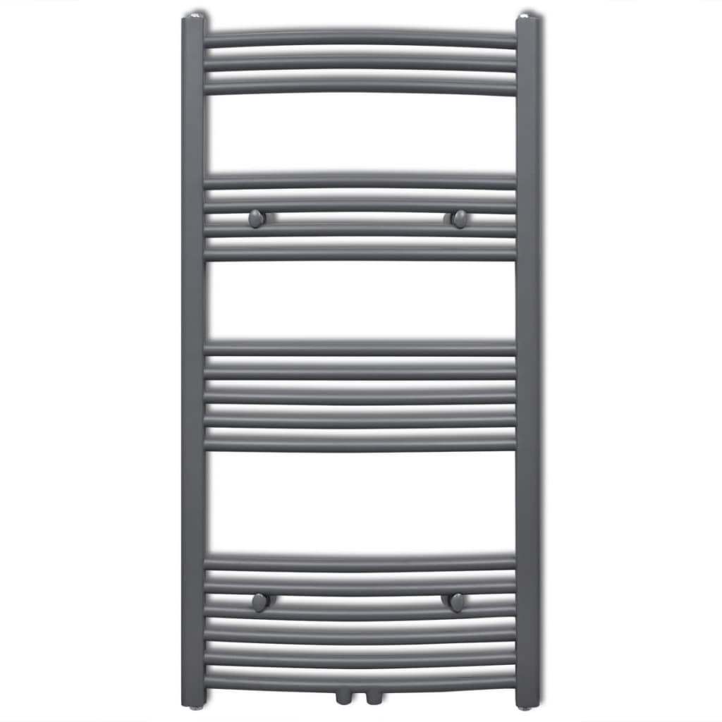 

vidaXL Radiator/handdoekenrek gebogen 600x1160 mm grijs