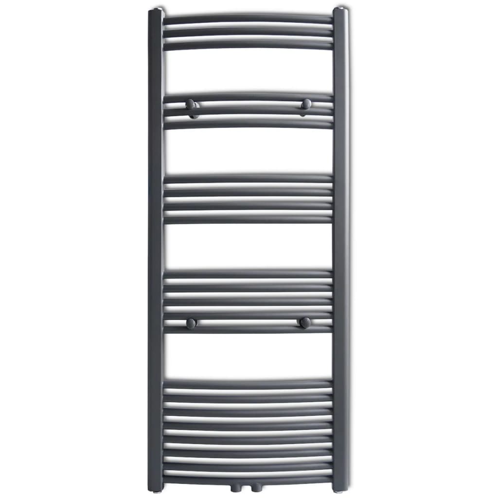 

vidaXL Radiator/handdoekenrek gebogen 600x1424 mm grijs