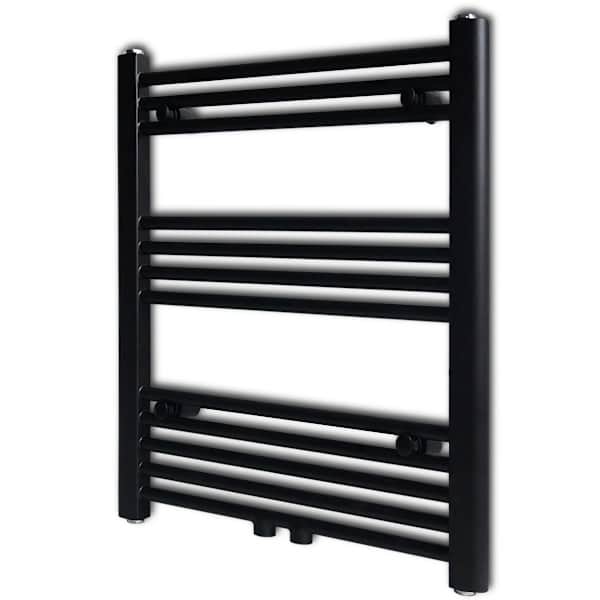 Keskk&uuml;tte r&auml;tikukuivati vannituppa sirge 600 x 764 mm, must