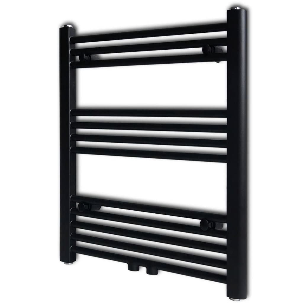 Radiator port-prosop încălzire centrală baie drept negru 600 x 764 mm