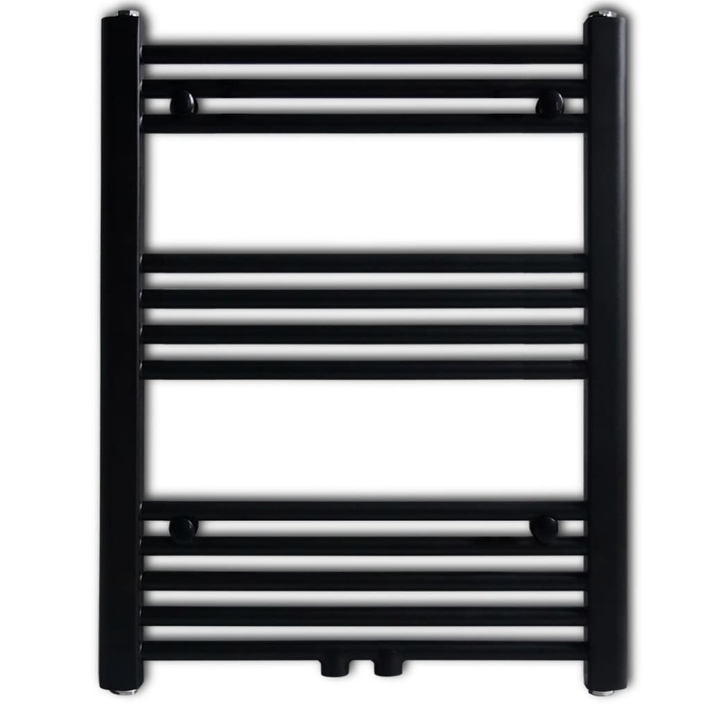 Radiator port-prosop încălzire centrală baie drept negru 600 x 764 mm