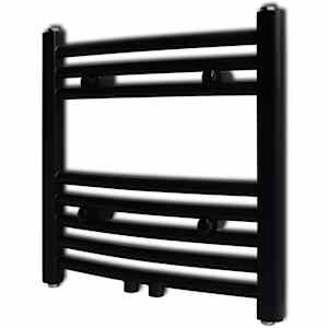 Černý žebříkový radiátor obloukový ústřední topení 480 x 480 mm - obrázek 1