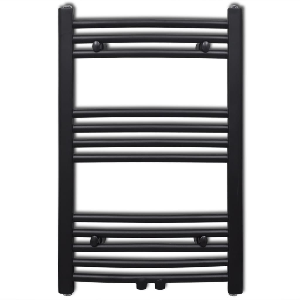 

vidaXL Radiator/handdoekenrek gebogen 500x764 mm zwart
