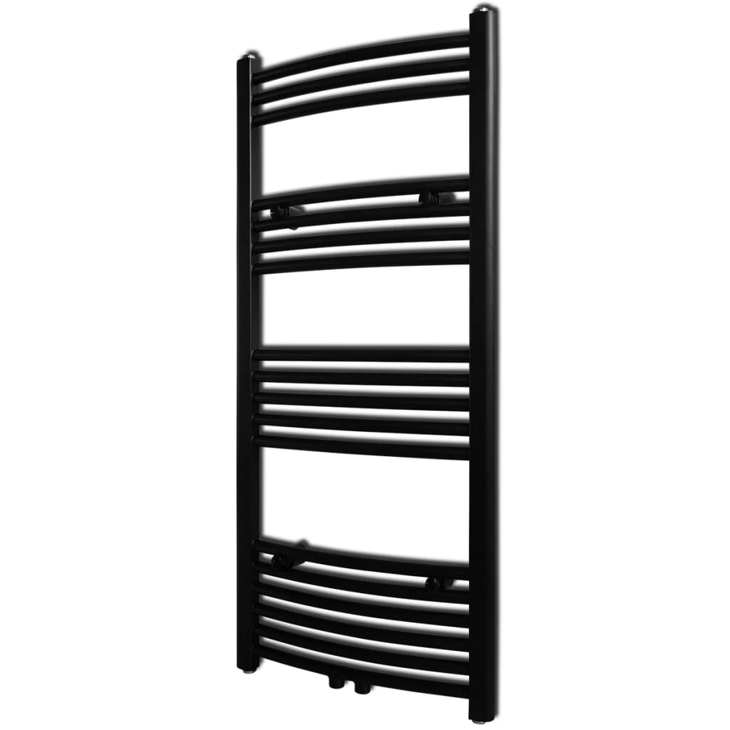Handtuchheizkörper Warmwasser Gebogen Schwarz 500x1160 mm Grau 600 x 1160 mm 1 Gerade