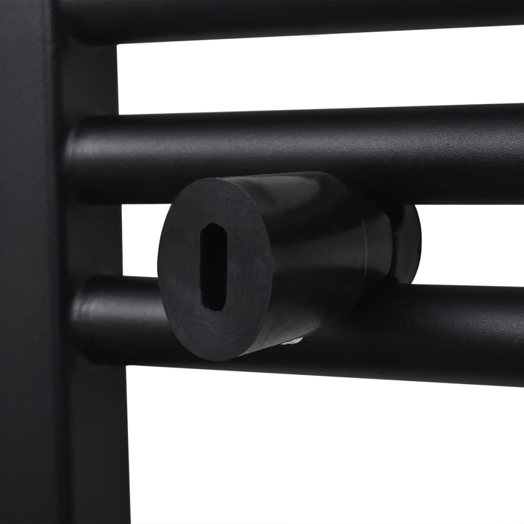 Černý žebříkový radiátor obloukový ústřední topení 500x1160 mm