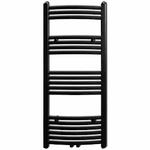 Černý žebříkový radiátor obloukový ústřední topení 500 x 1 160 mm - obrázek 2