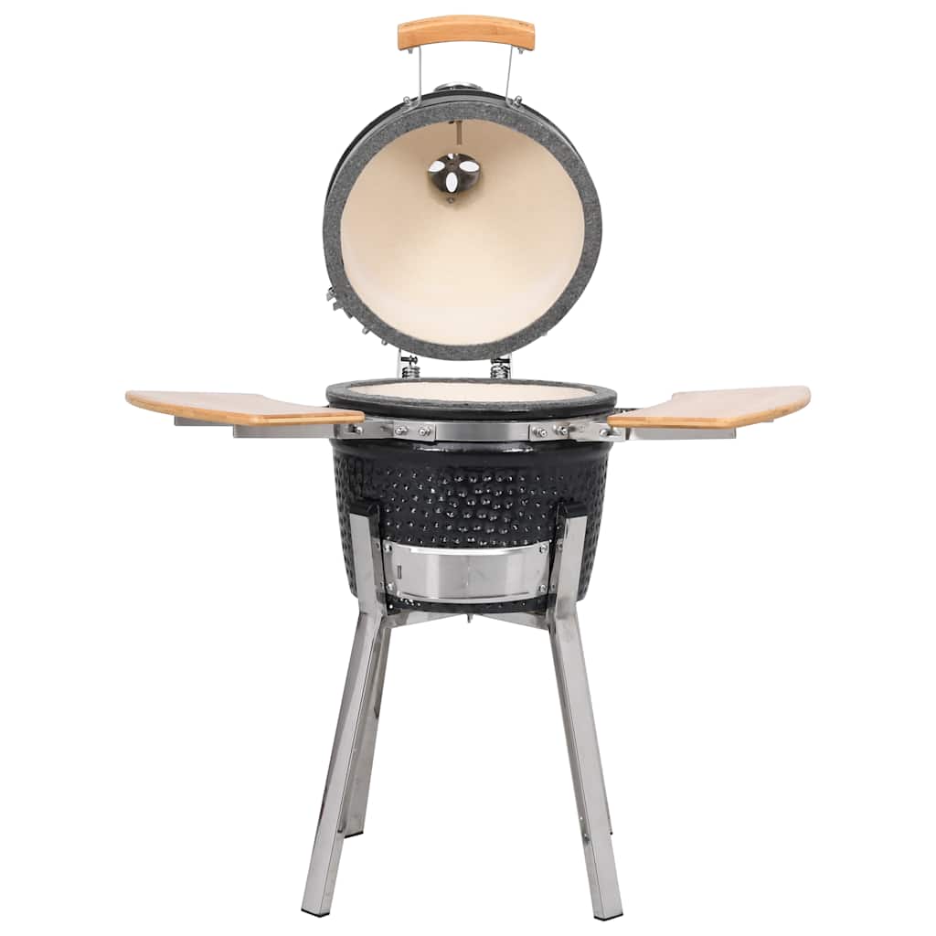 vidaXL Grătar Kamado cu afumătoare din ceramică 81 cm