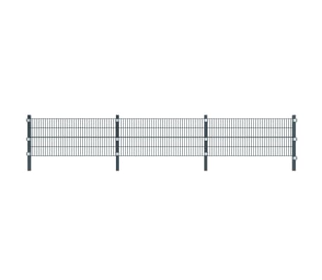 vidaXL Fence Panel with Posts 6x0.8 m Anthracite Grey