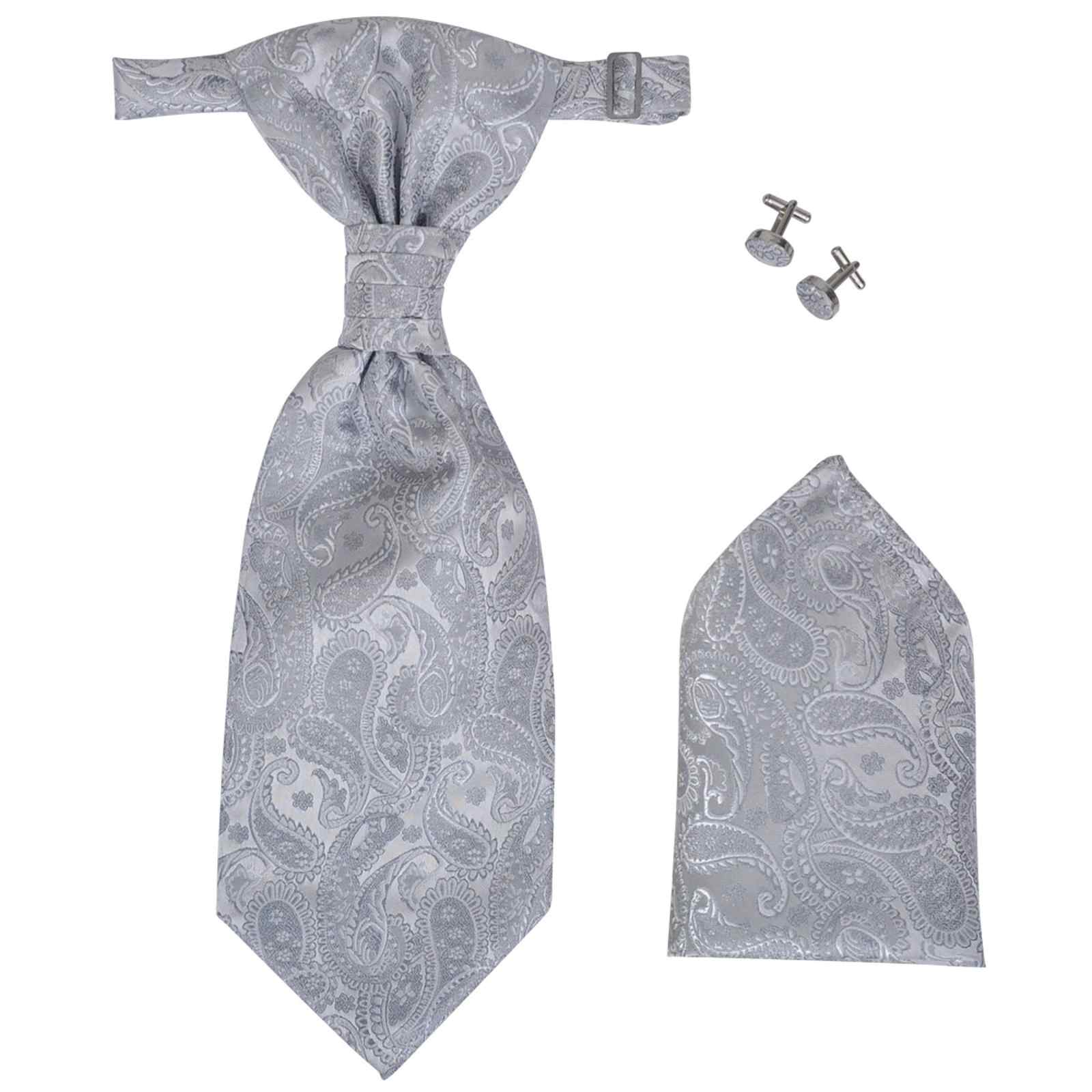 vidaXL Hochzeitswesten Set für Männer Silber 56 Polyester – Bild 7