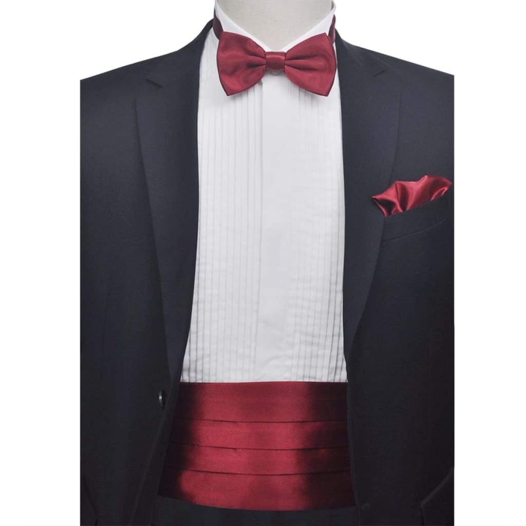 Men's Cummerbund & Bow Tie Set Burgundy