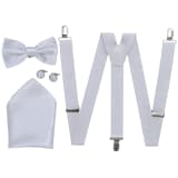 Smoking accessoires bretels en vlinderdas set mannen wit