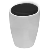 vidaXL Tabouret de bar avec siège amovible Cuir artificiel Rond Noir