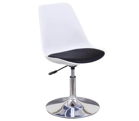 vidaXL drejelige spisebordsstole 2 stk. kunstlæder hvid og sort