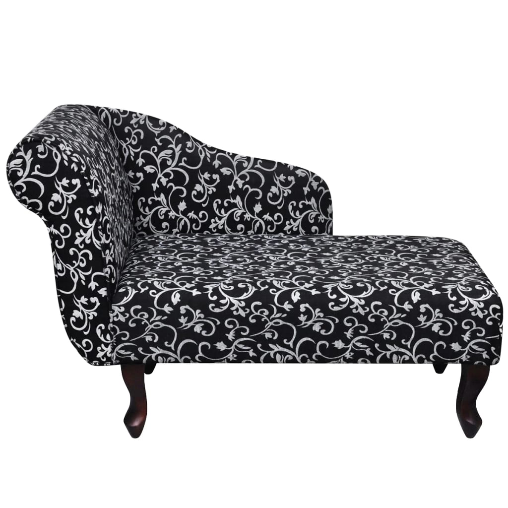 

vidaXL Chaise longue stof zwart en wit