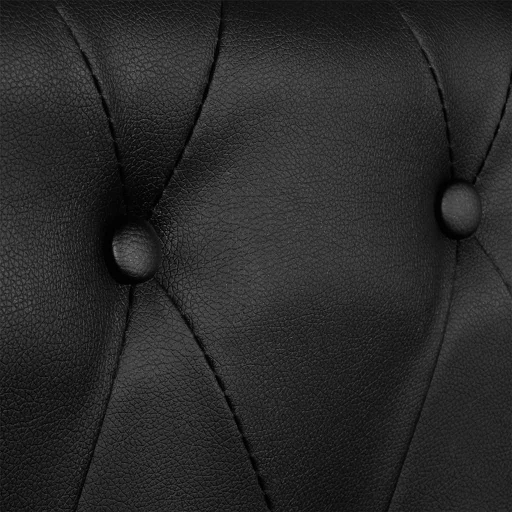 Canapé Chesterfield à 3 Places Cuir Synthétique Noir VidaXL 16 width=274
