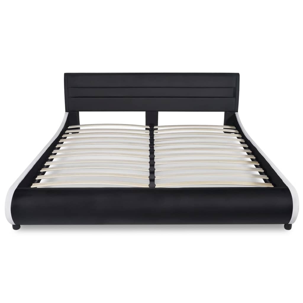 VidaXL - vidaXL Bed met LED hoofdeinde 180 cm kunstleer zwart