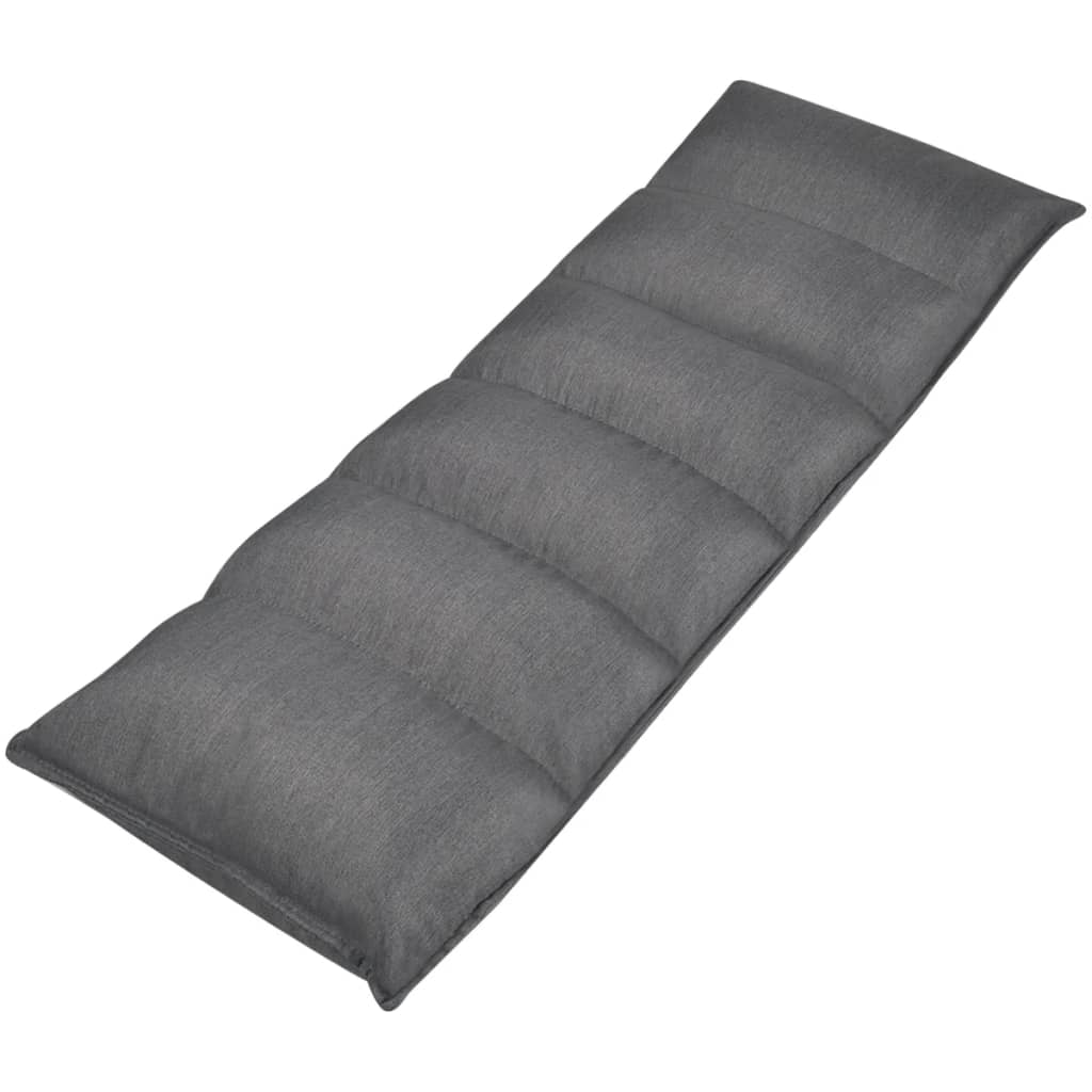 vidaXL Zitkussen voor op de vloer opvouwbaar 50x130 cm stof grijs