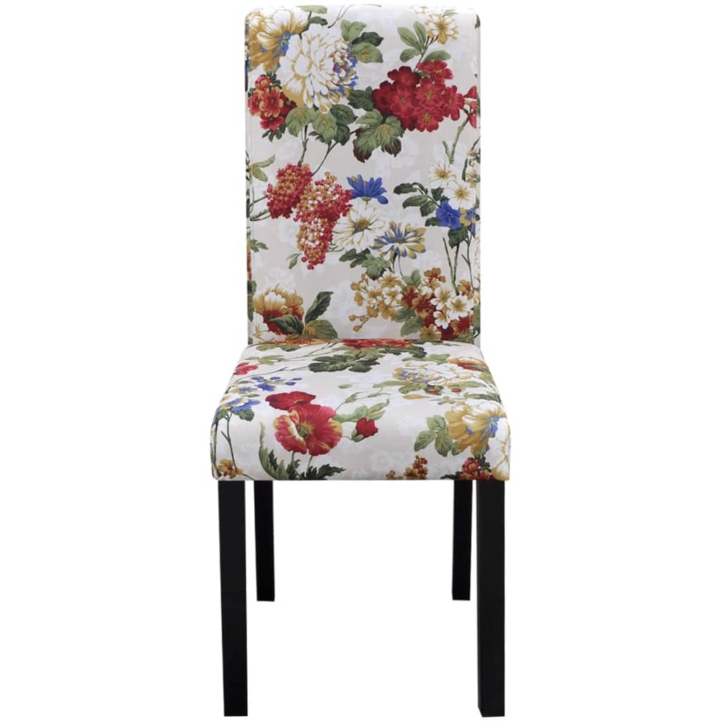 vidaXL Dining Chairs 4 pcs Multicolour Fabric