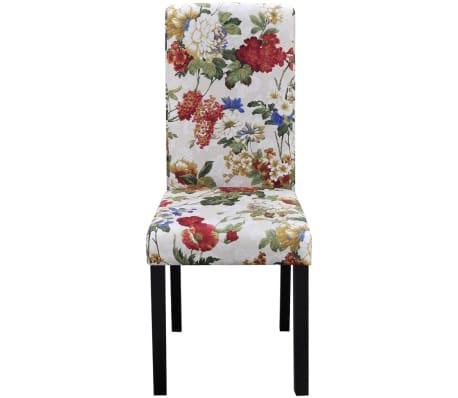 vidaXL Valgomojo kėdės, 4vnt., įvairių spalvų, audinys