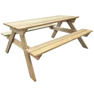 Piknikový stůl 150 x 135 x 71,5 cm dřevo - obrázek 1
