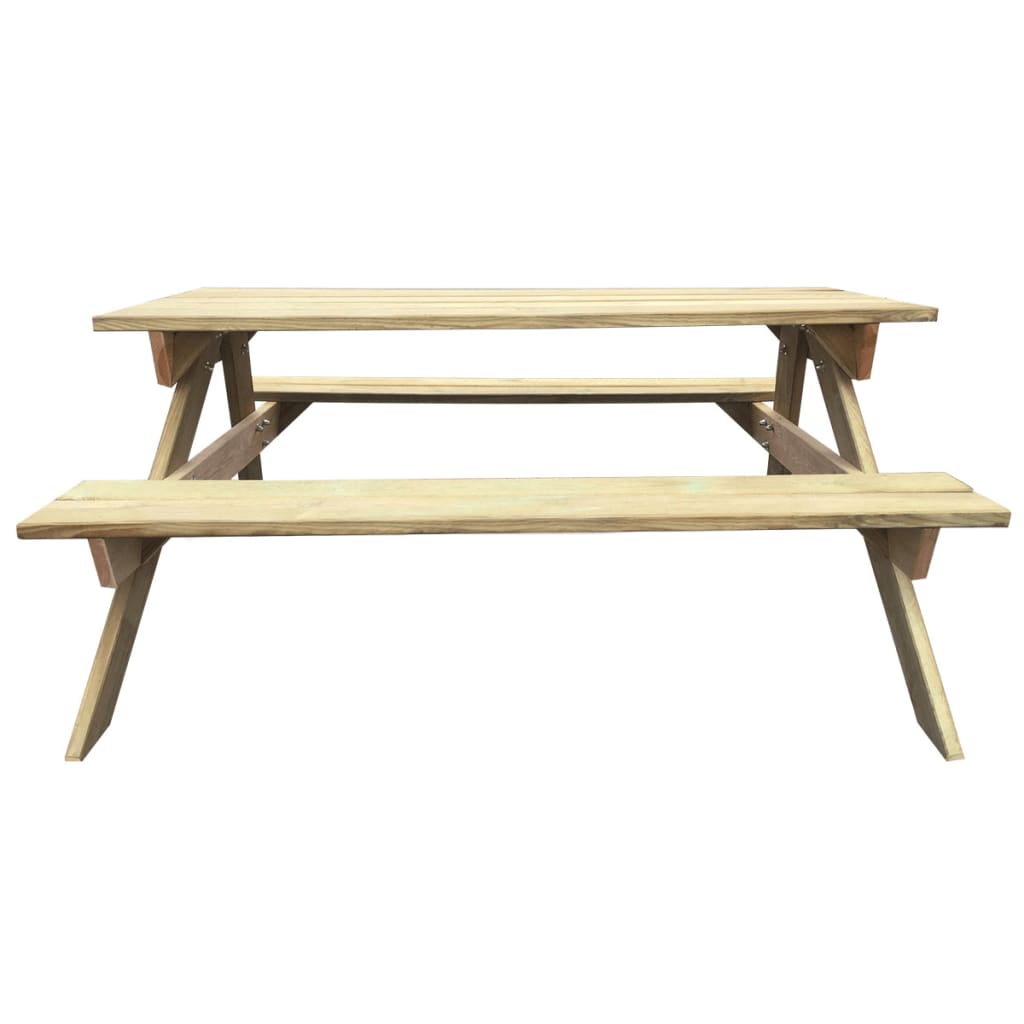 vidaXL Piknikový stôl 150x135x71,5 cm, drevo