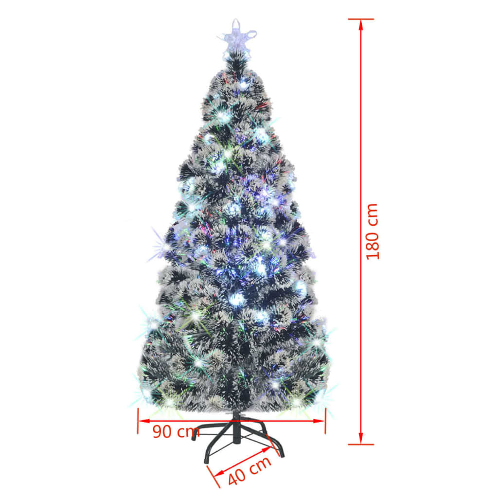 Száloptikás megvilágított karácsonyfa állvánnyal 180 cm 