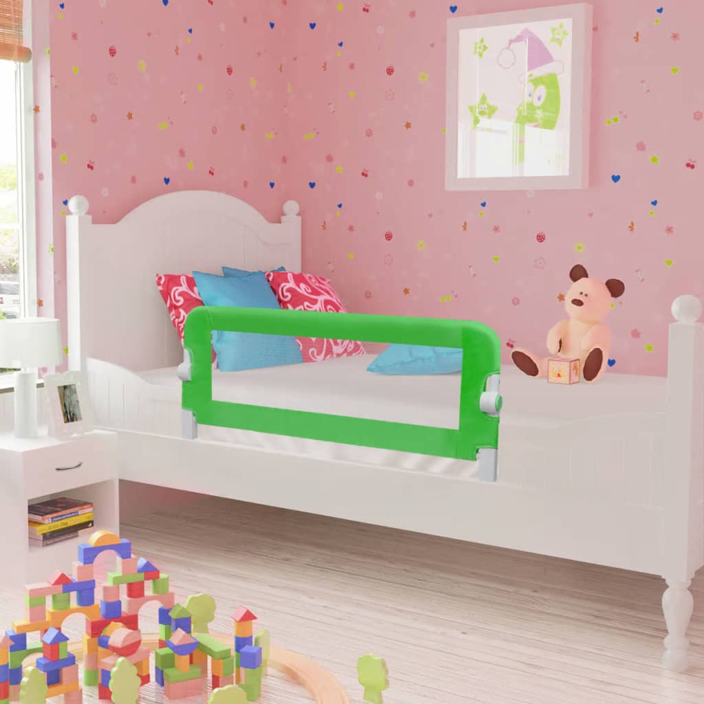 vidaXL Balustradă de siguranță pentru pat de copil, verde, 102×42 cm vidaxl.ro