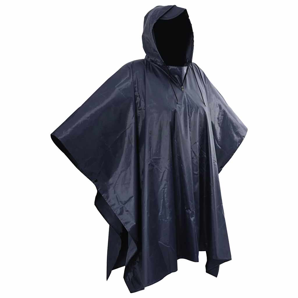 vidaXL Wasserdichter Armee-Regenponcho für Camping/Wandern Marineblau