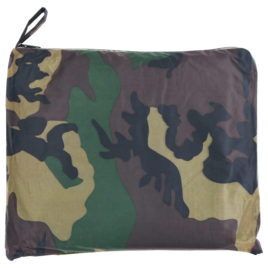 vidaXL Regenponcho voor kamperen/wandelen leger waterdicht camouflage afbeelding