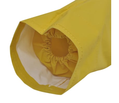 Waterproof Heavy-duty Long Raincoat with Hood Yellow M