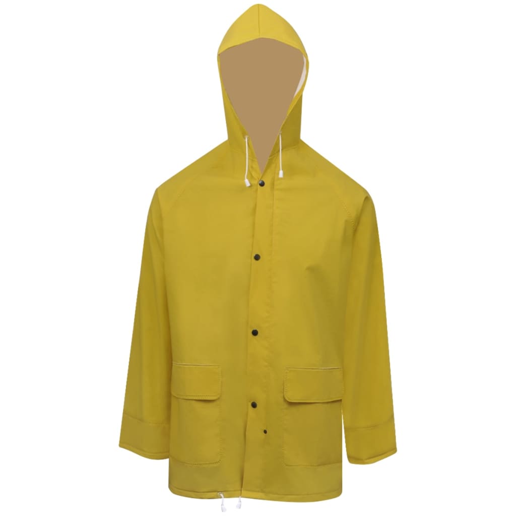 Imperméable robuste 2 pièces avec capuchon et salopette Jaune L