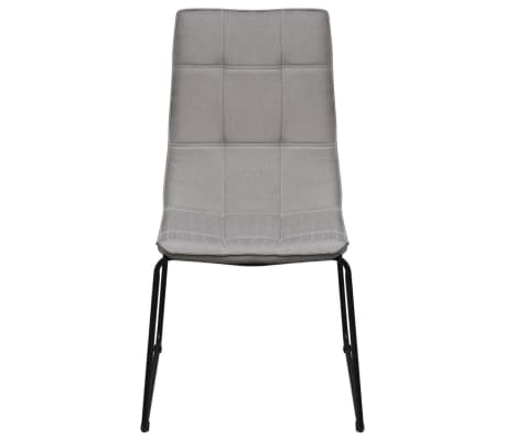 vidaXL 2 Dining Chairs Light Grey Iron Legs