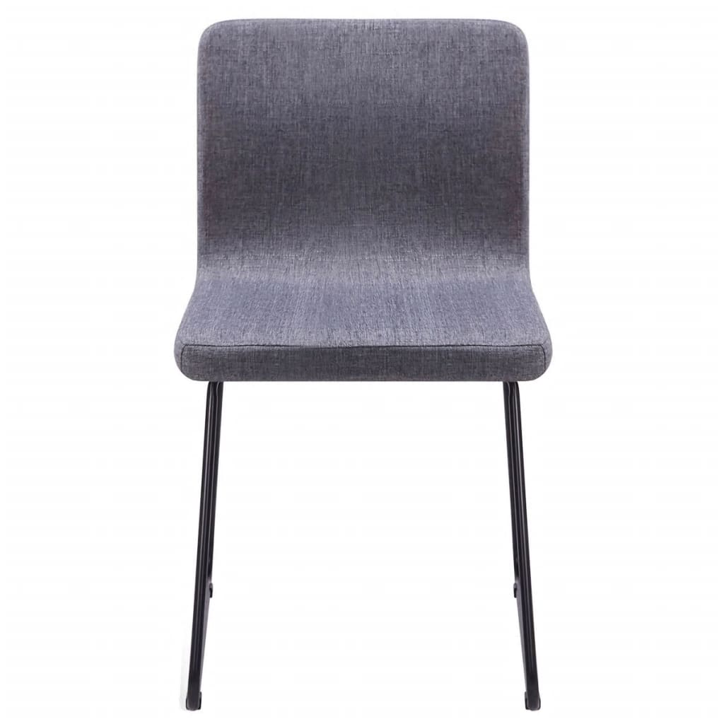 242280 vidaXL Dining Chairs 2 pcs Dark Grey Fabric