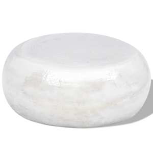 Sploščena aluminijasta klubska mizica srebrna