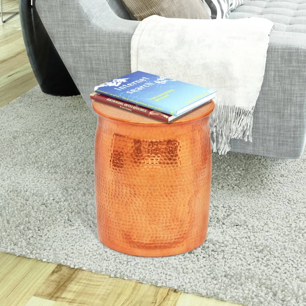 

vidaXL Krukje/bijzettafeltje gehamerd aluminium brons/koperkleurig