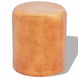vidaXL Hammered Aluminum Stool/Side Table Brass/Copper Color