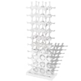 Aluminium Wine Rack Stand Holder for 40 Bottles Silver