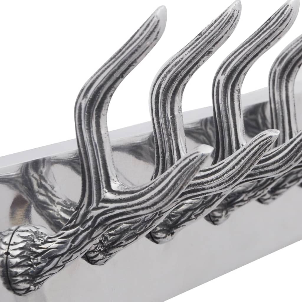 Thumbnail - vidaXL Aluminium Garderobenhaken Hakenleiste Hut-/Krawattenaufhänger Silber
