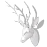 Décoration murale sous forme de tête de cerf en aluminium Argent 61 cm